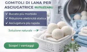 Gomitolini di lana in asciugatrice per un bucato più morbido e asciugatura rapida. Soluzione naturale.