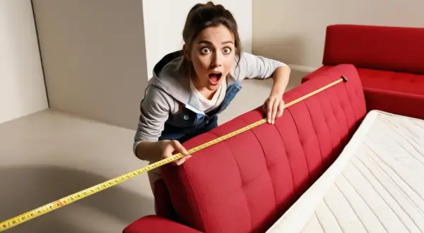 Sorpresa! Misura la lunghezza del divano letto aperto, forse per capire se ci sta il materasso.